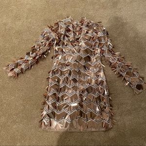 Fun go go style short dress. Long sleeves